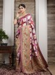 Geometric Pattern Designer Saree For Wedding